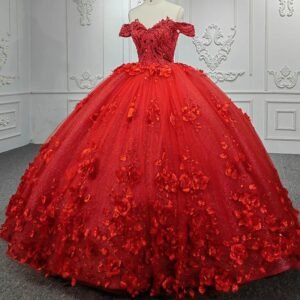 red wedding dresses for bride 1268-01