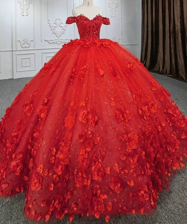 red wedding dresses for bride 1268-06
