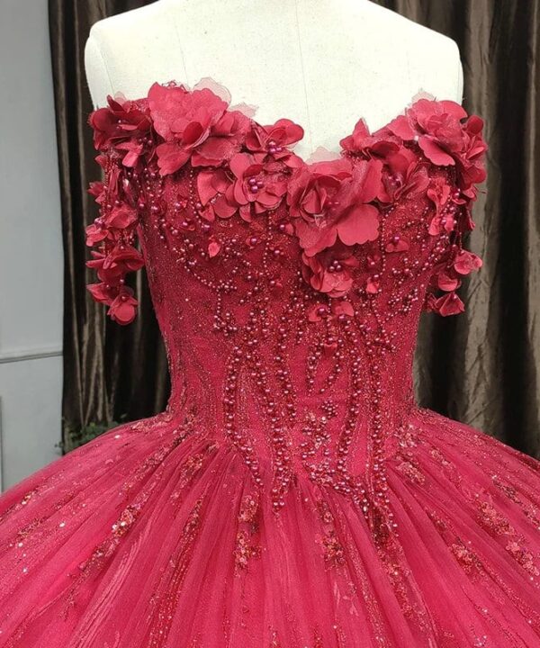 red wedding dresses for bride 1290-01