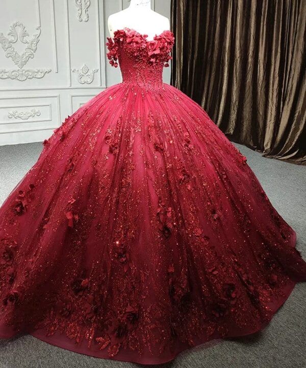 red wedding dresses for bride 1290-05