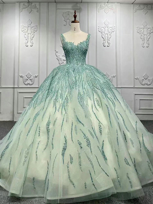 sage green wedding dress 1298-02