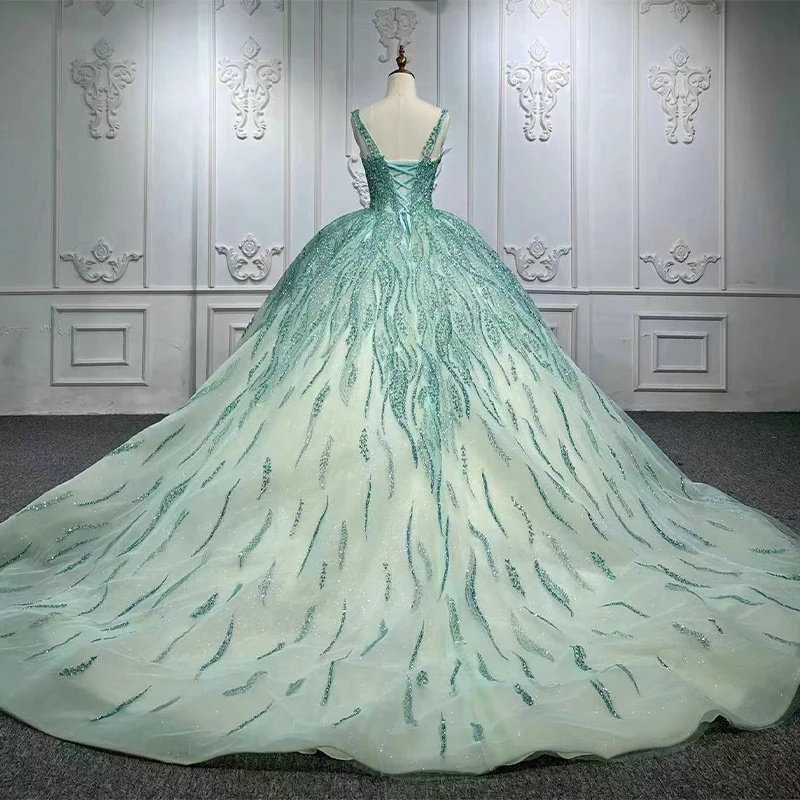 sage green wedding dress 1298-06