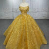 yellow gold wedding dress 1286-04