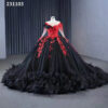 black and red wedding dresses 1331-002