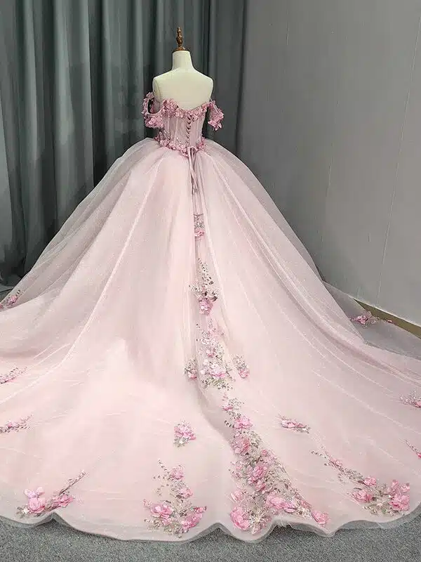 baby pink quinceanera dresses 1403-001