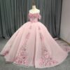 baby pink quinceanera dresses 1403-005