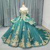 emerald green quinceanera dress 1402-002