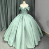 green ball gown 1411-005