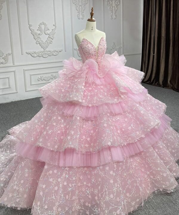 pink wedding attire 1420-001
