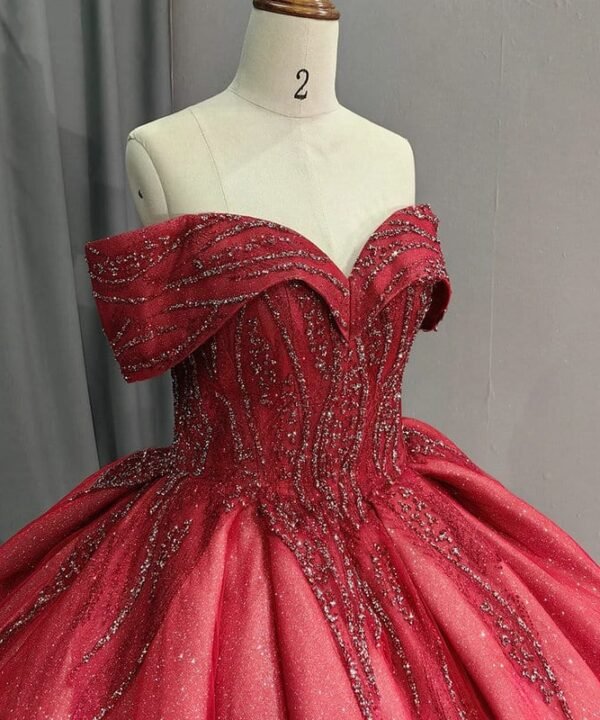 red ball gown 1410-003