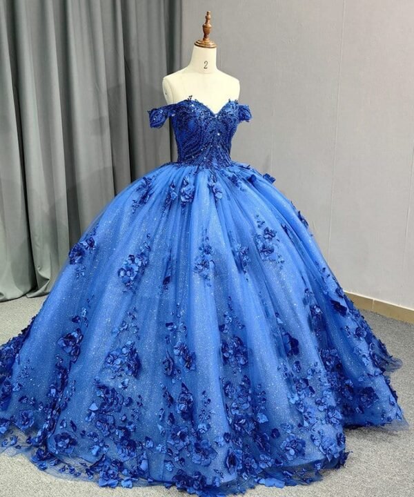 royal blue quinceanera dress 1401-005