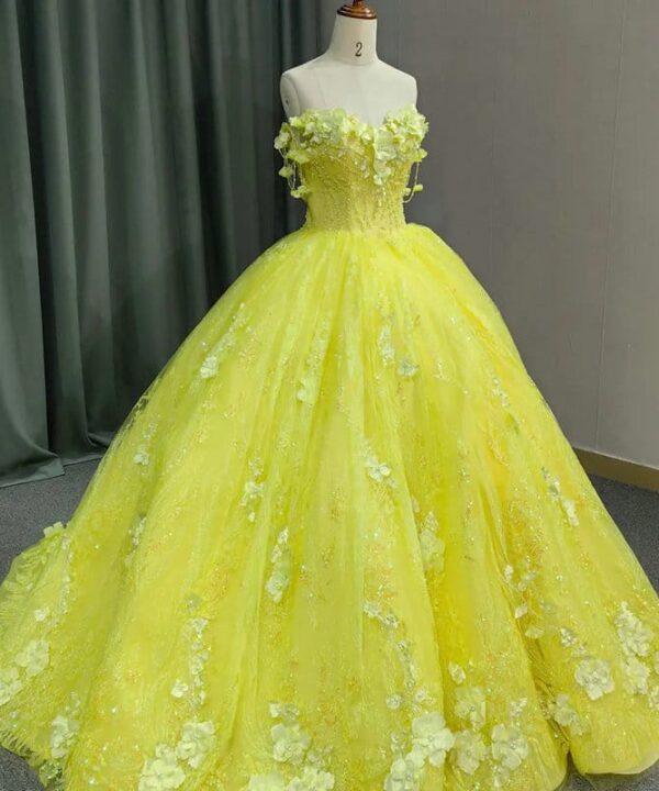 yellow ball gown1413-001