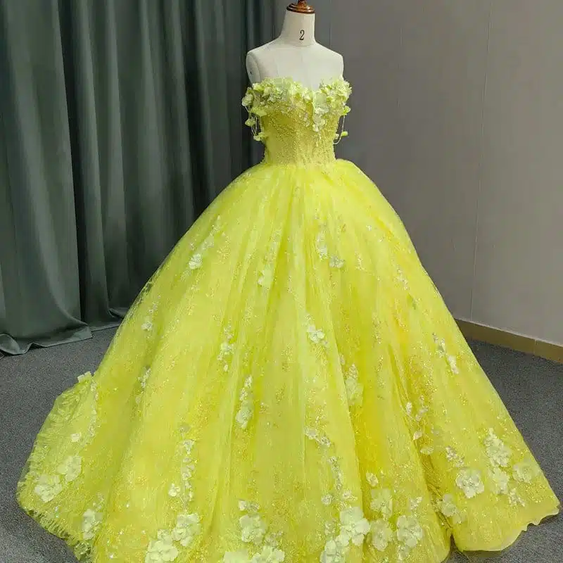 yellow ball gown1413-001