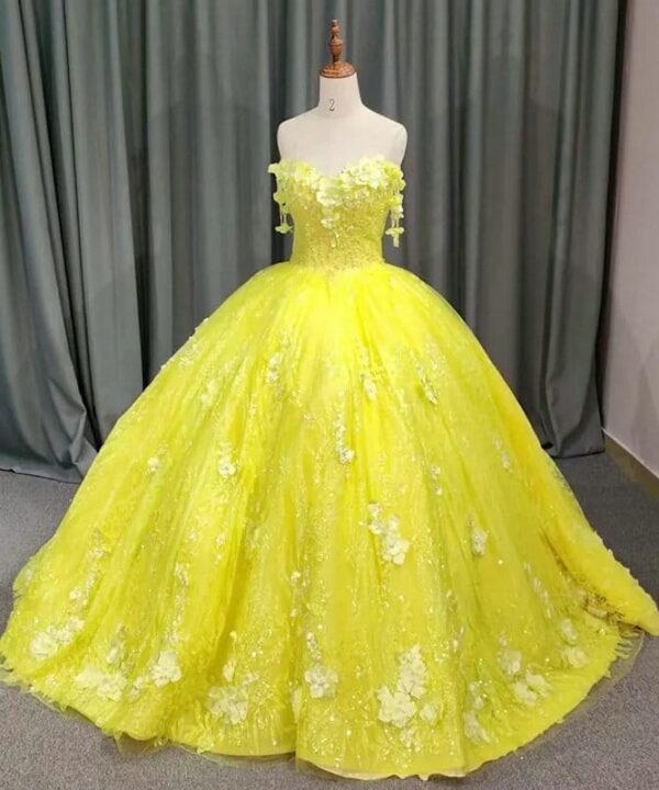 yellow ball gown1413-005