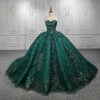 emerald green wedding dress 1440-05