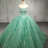 green gown for wedding 1435-05