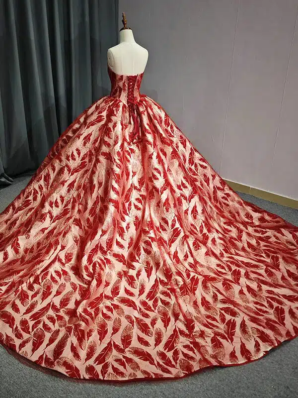 red gown for wedding 1434-01