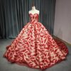 red gown for wedding 1434-05