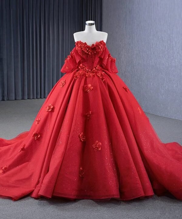 red gown for wedding 1442-02