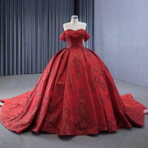 red wedding dresses for bride 1437-05
