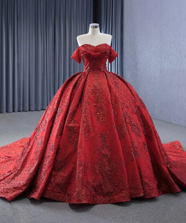 red wedding dresses for bride 1437-05