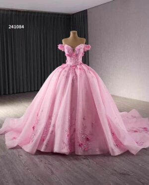 Hot Pink wedding dress 1446-001
