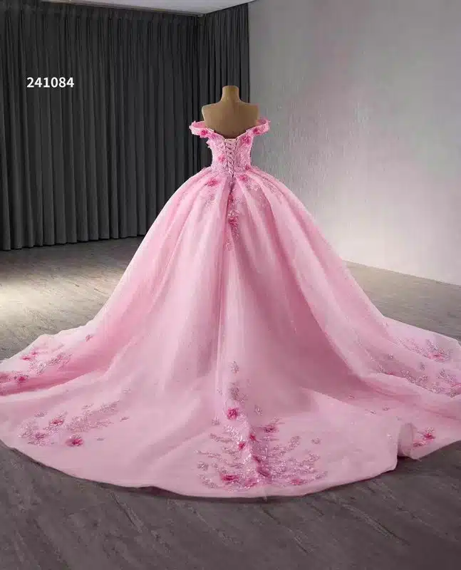 Hot Pink wedding dress 1446-002