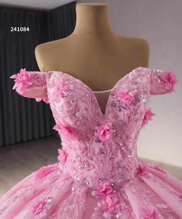 Hot Pink wedding dress 1446-003