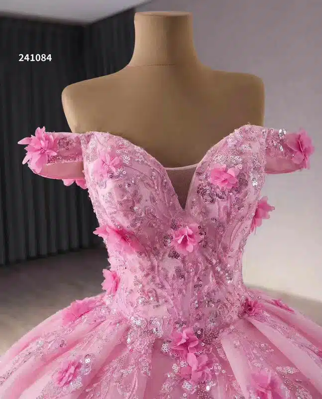 Hot Pink wedding dress 1446-003