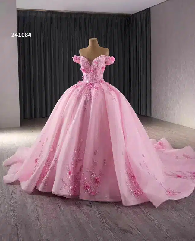 Hot Pink wedding dress 1446-004