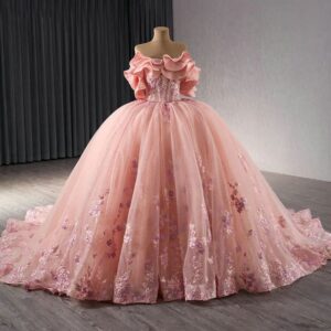 Peach wedding dress 144704