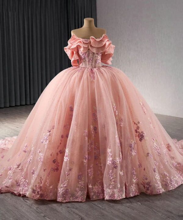 Peach wedding dress 144704