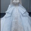 power blue wedding dress 1445-004
