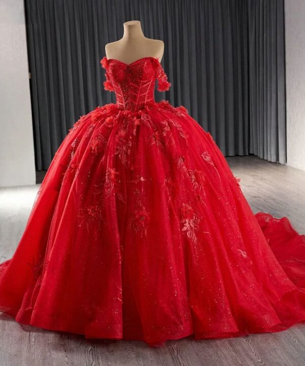 red quinceanera dress 1450-01