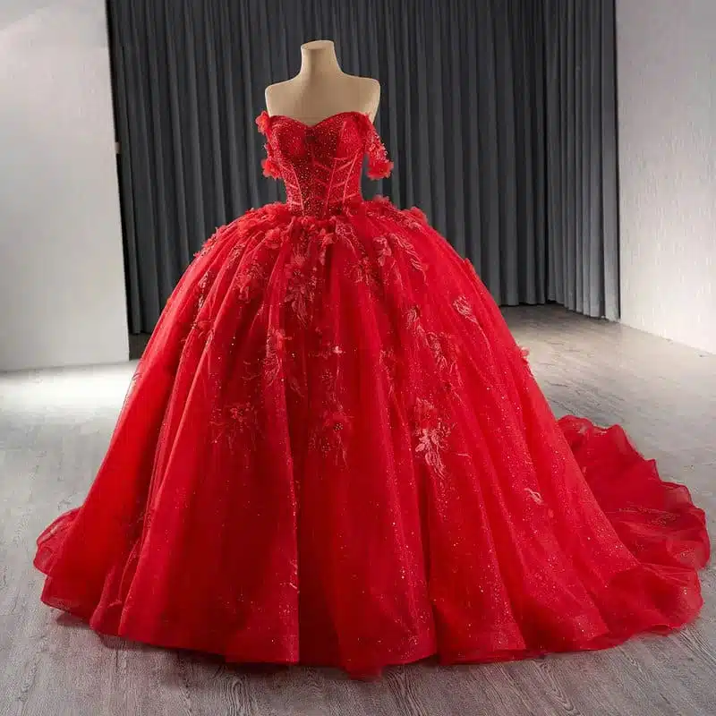 red quinceanera dress 1450-01