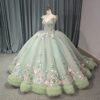 sage green wedding dress 1453-05