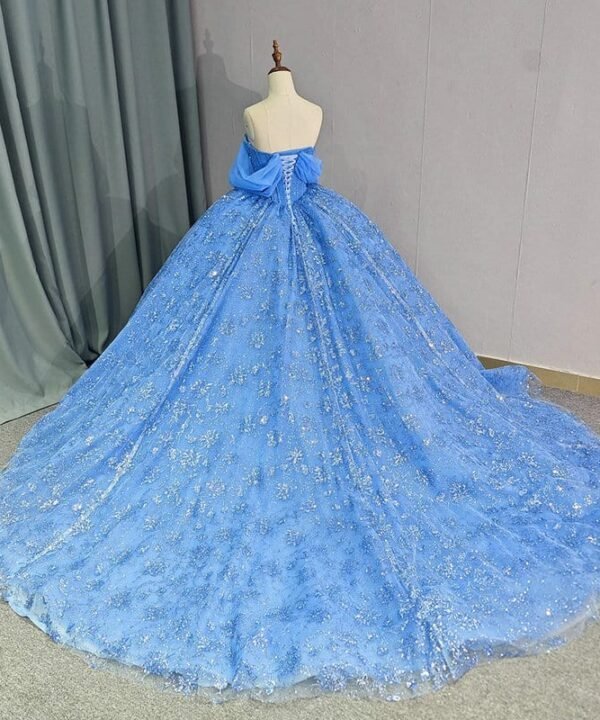 blue princess wedding dress 1465- 1