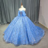 blue princess wedding dress 1465- 5