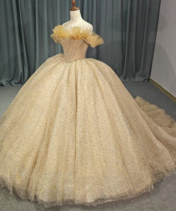 gold wedding dress 1471- 5