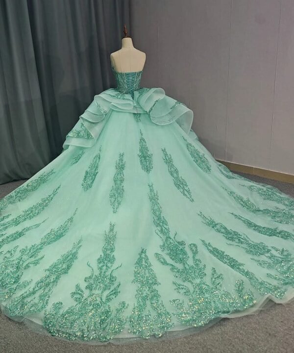 green wedding dress 1462- 1