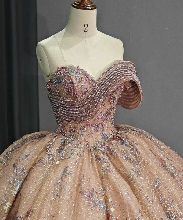 pink ball gown prom dress 1469- 2