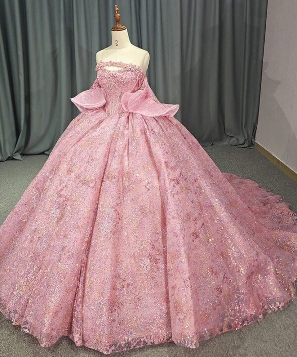pink wedding attire 1473- 5