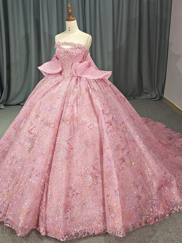 pink wedding attire 1473- 5