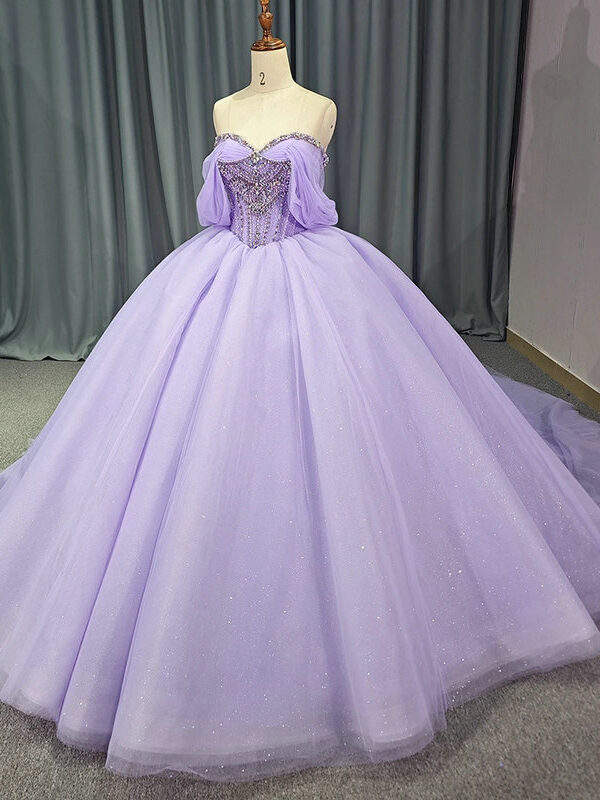 purple plus size wedding dress 1466- 6