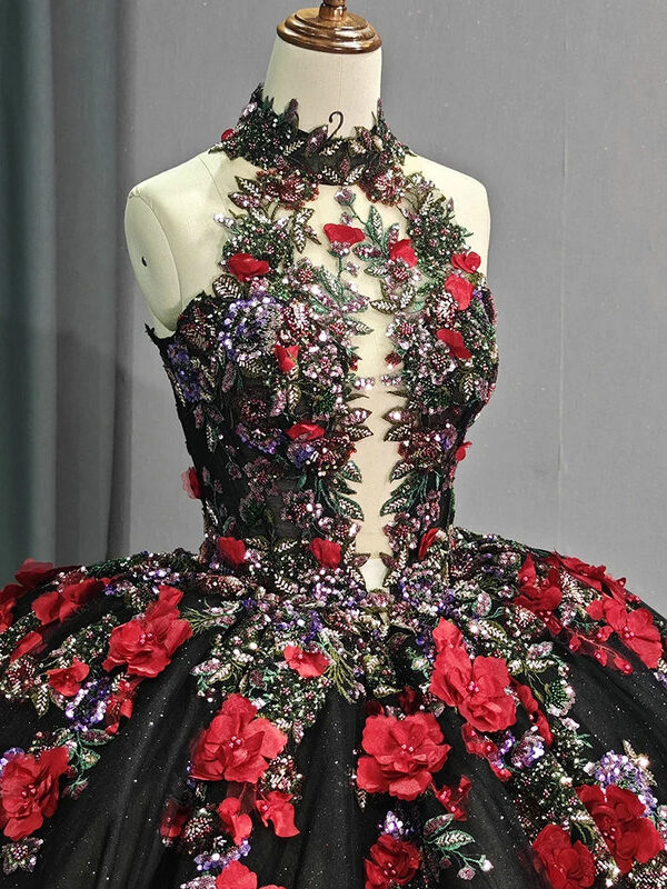 red and black wedding dress 1467- 3