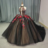 red and black wedding dress 1467- 5