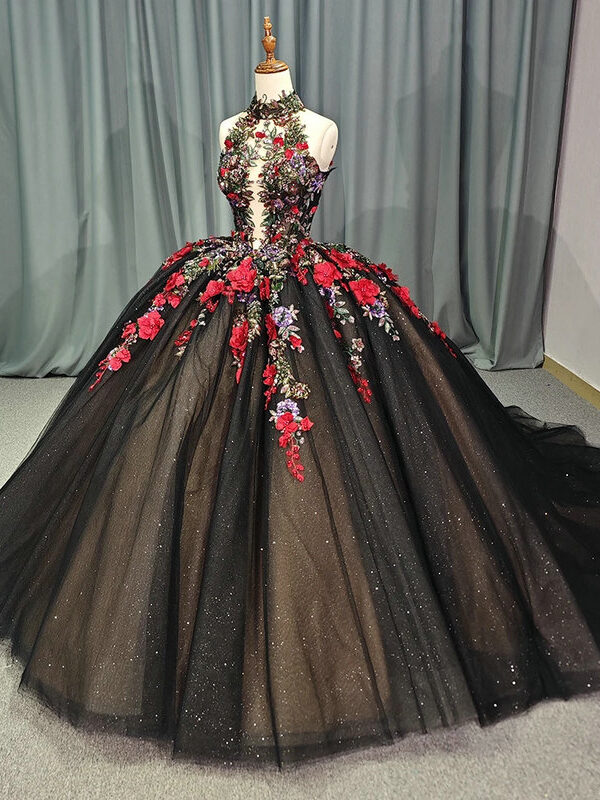 red and black wedding dress 1467- 5