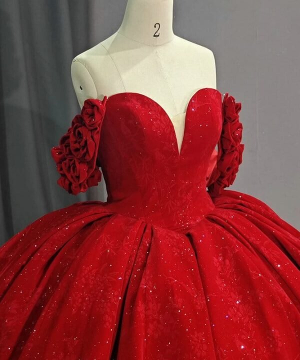 red bridal dress 1468- 3