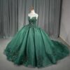 dark green wedding dress 1483-05