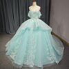 light green wedding dress 1481-05